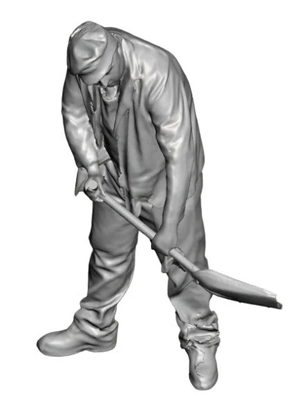 1072-148R N Gauge 1948-1968 British Railways - Loco Crew Fireman Looking Right - Image 2