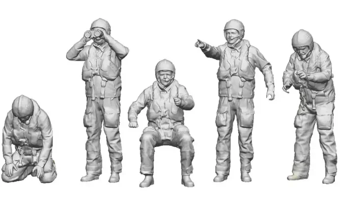 1:72 Scale Trade & Services - RNLI Crew on Deck