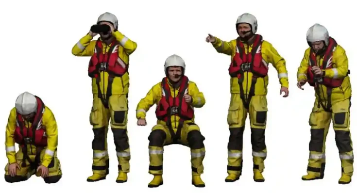 1:72 Scale Trade & Services - RNLI Crew on Deck - Image 2