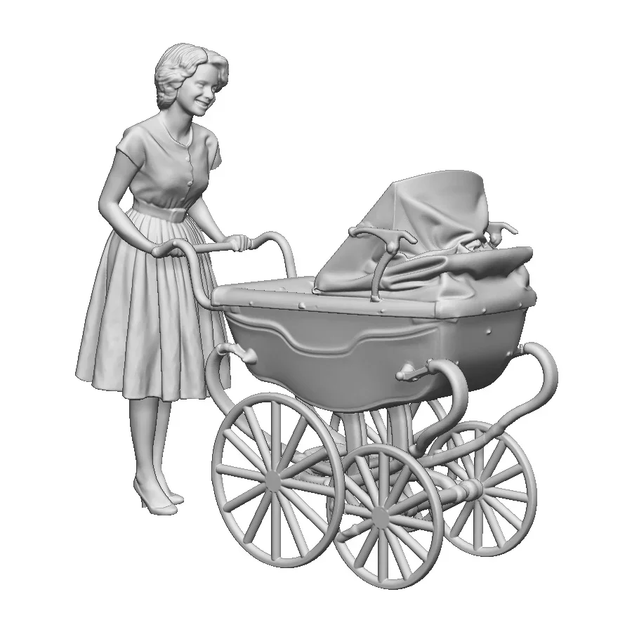 1605-076 OO Gauge Town and Country - Woman with Pram