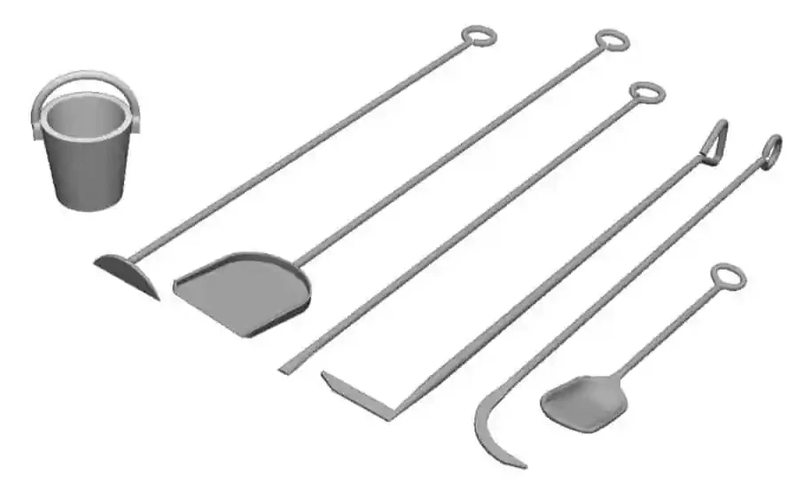 O Gauge - Detailing - Tank Engine Fire Iron Set