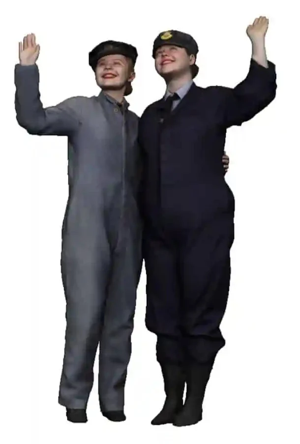 1:72 Scale RAF Through the Ages - World War Two - WAAFs Waving - Image 2