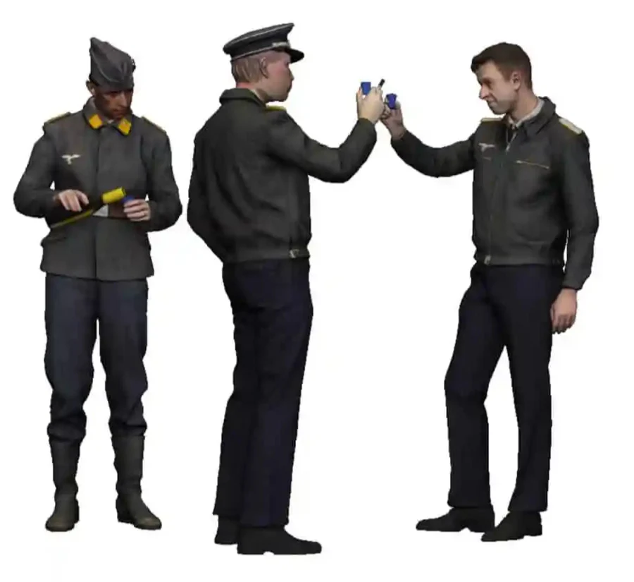 1:32 Scale - World War Two - Luftwaffe Pilots Toasting