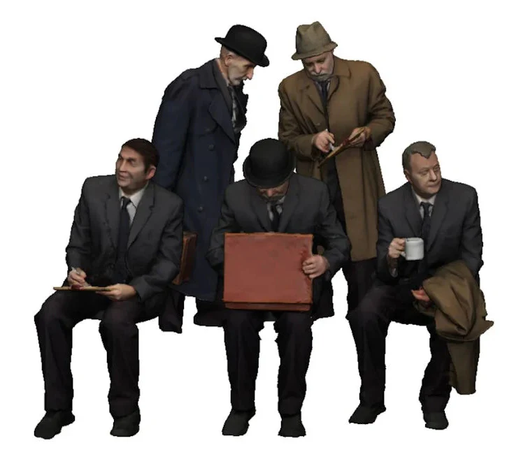 80500-076C 1:76 Scale Exclusive Black Label BR Steam Era Q13 Inspection Saloon Engineers - Full Colour 3D Print - Image 2