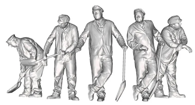 91071-076 OO Gauge 1948-1968 British Railways - Left-Hand Drive Fireman - Pack of 5