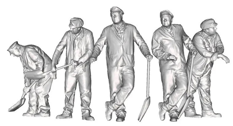 91071-148B N Gauge 1948-1968 British Railways - Left-Hand Drive Fireman - Pack of 10
