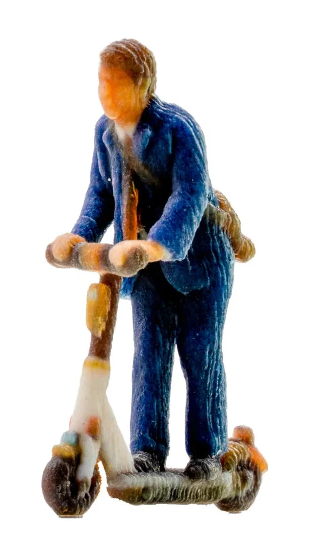 Man on E-Scooter 3D Master Figure