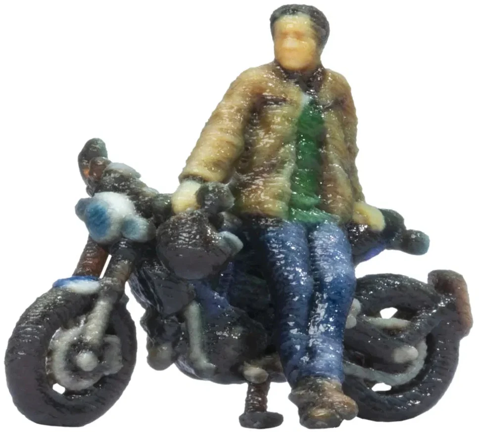 Cafe Racer Motorbike Standing 3D Master Figure