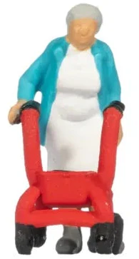 Senior Citizens w/Walking Frames (5) Figure Set - Image 3