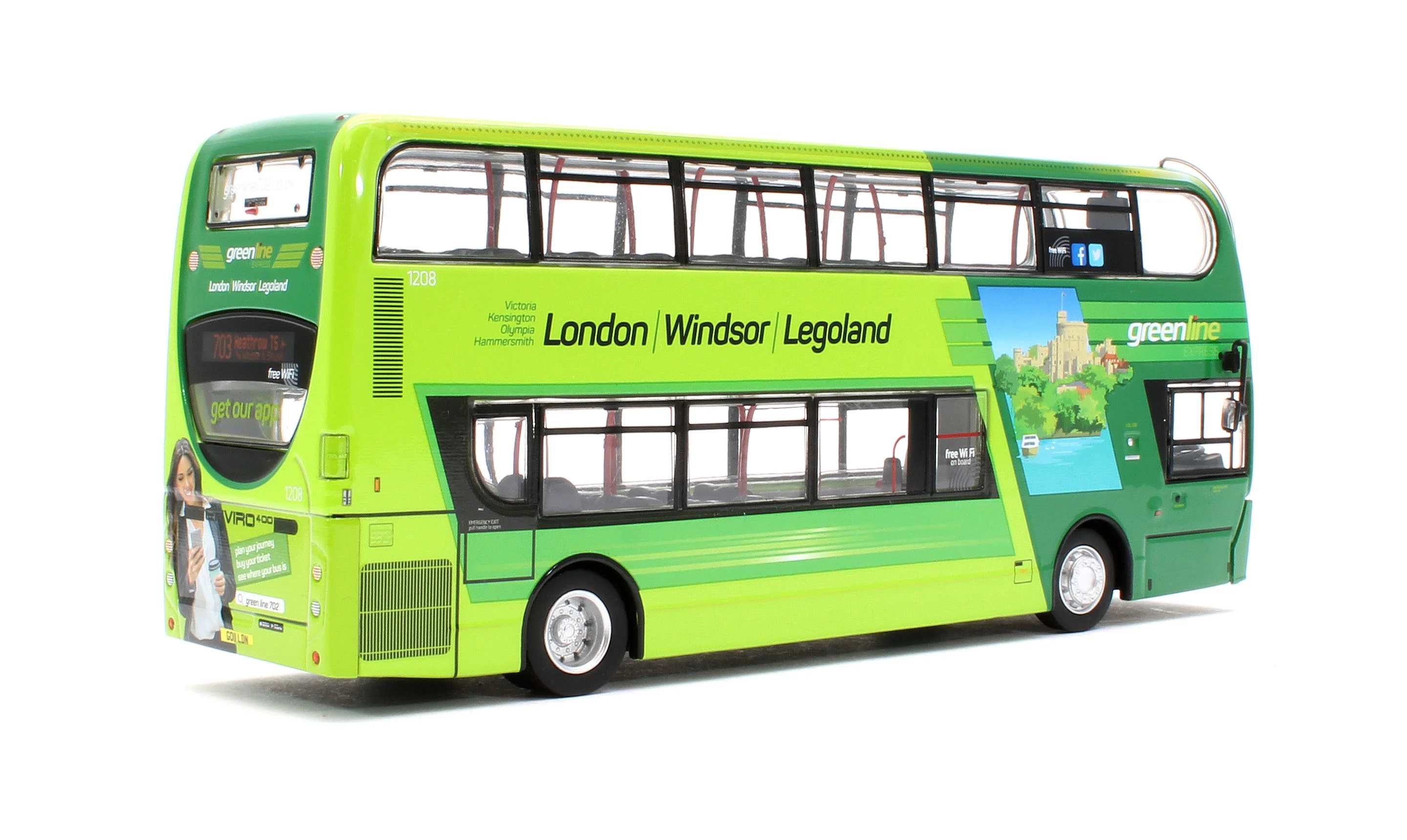 UK6206 Alexander Dennis Enviro400 - Reading Buses Green Express (1208 – GO11 LDN) - Image 4