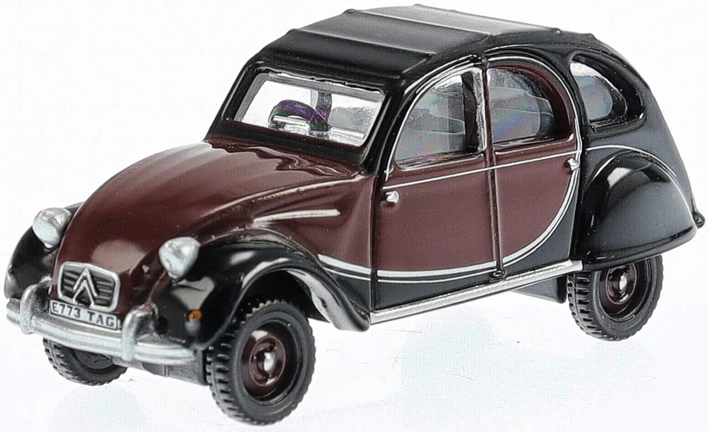 76CT001 Charleston Maroon/Black Citroen 2CV