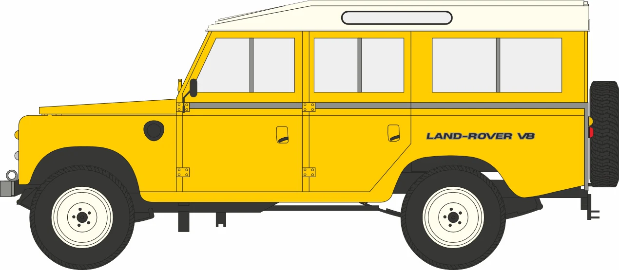 76LRS001 Land Rover Stage One V8 Inca Yellow