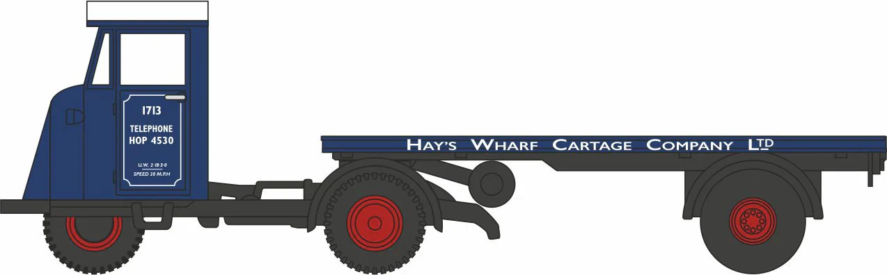 Scammell Mechanical Horse Flatbed Hays Wharf Cartage Co. Ltd.