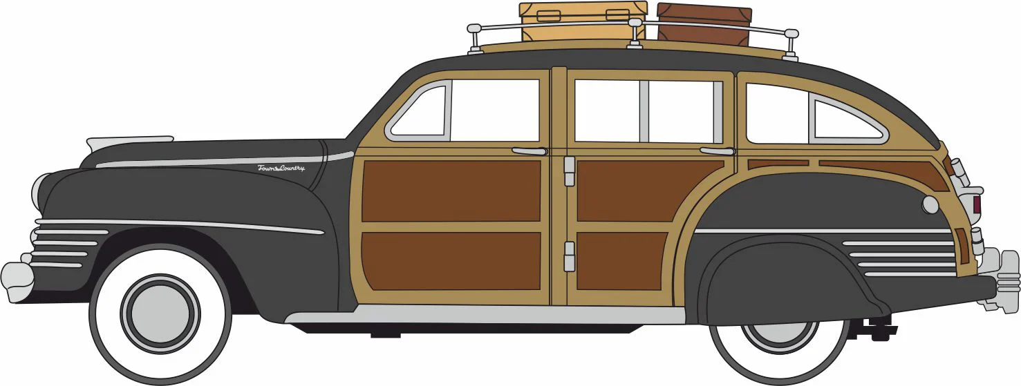 1942 Chrysler T & C Woody Wagon Black