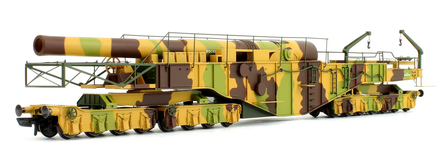 Pre-Owned Rail Gun Pack - WWI Boche Buster Camouflage Railgun with ROD 2330 Khaki 0-6-0 Dean Goods Locomotive - DCC Fitted - Image 9