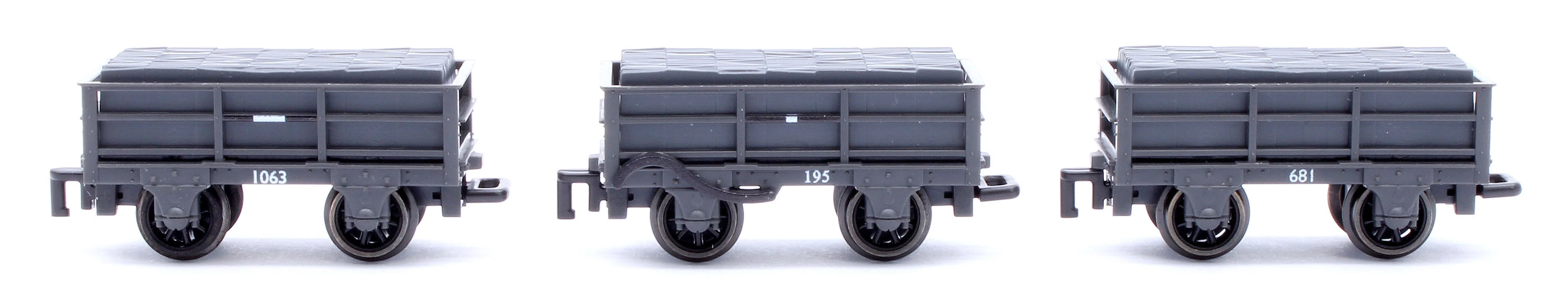 2T Ffestiniog Railway Welsh Slate Wagon Dark Grey Triple Pack - Image 2