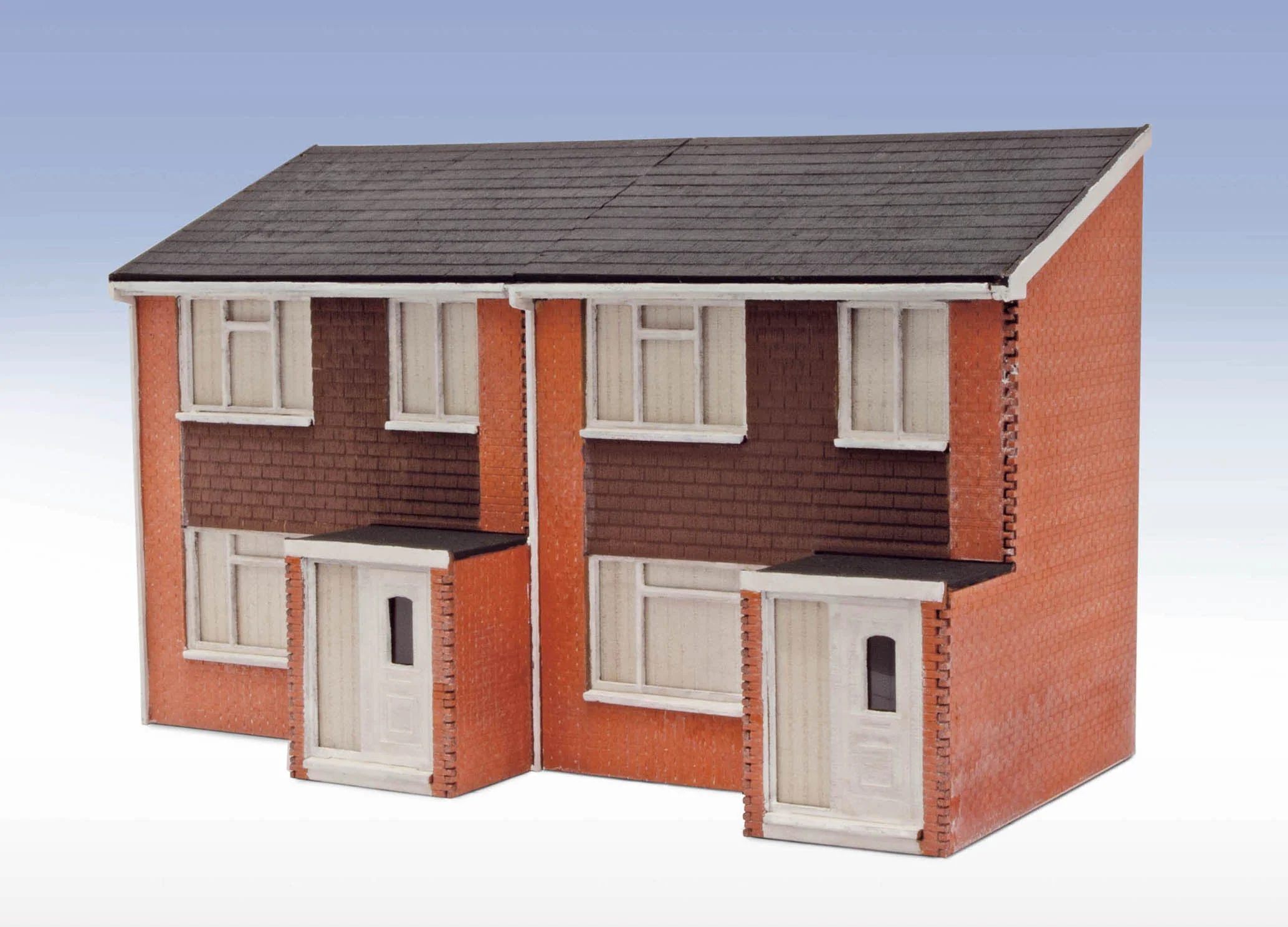 LK212 Lineside OO/HO 1960s Semi-Det House Fronts - Laser Cut Kit