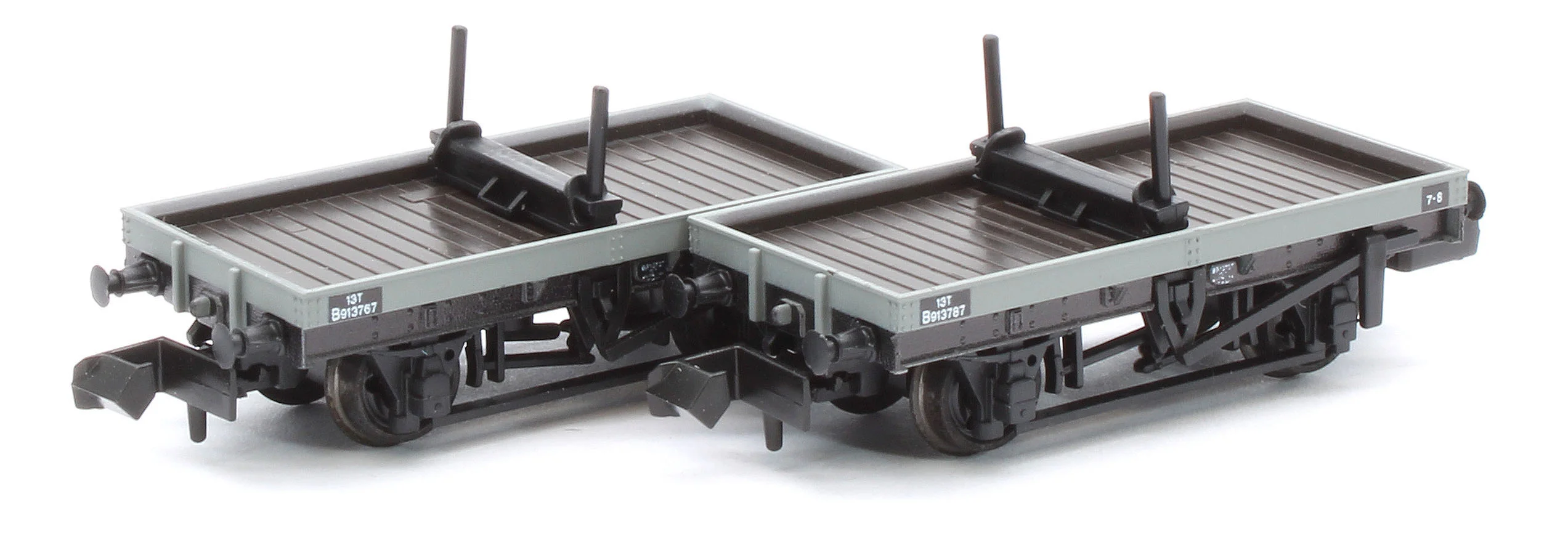 NR1154B 4 Wheel BR Bolster Wagon Twin Pack