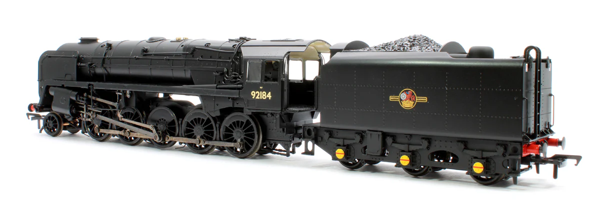 Pre-Owned 32-859B BR Standard 9F with BR1F Tender 92184 BR Black Late Crest Steam Locomotive - Image 2