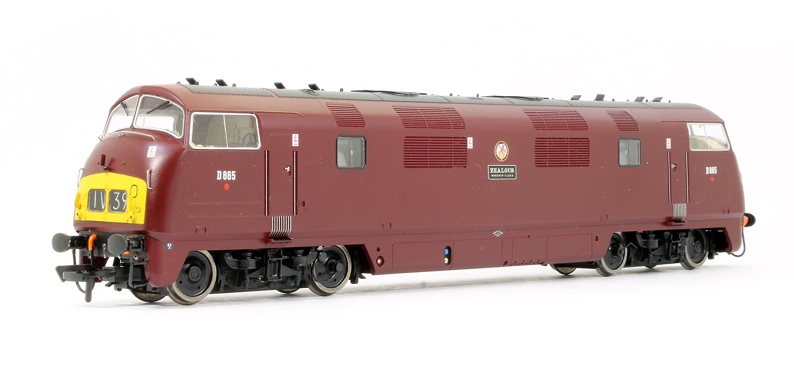 Pre-Owned 32-065 Class 43 Warship D865 'Zealous' BR Maroon Yellow Panel Diesel Locomotive