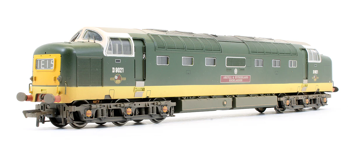 Pre-Owned 32-525Y Class 55 D9021 'Argyll & Sutherland Highlander' BR Two Tone Green Diesel Locomotive (Weathered) Limited Edition - Image 2
