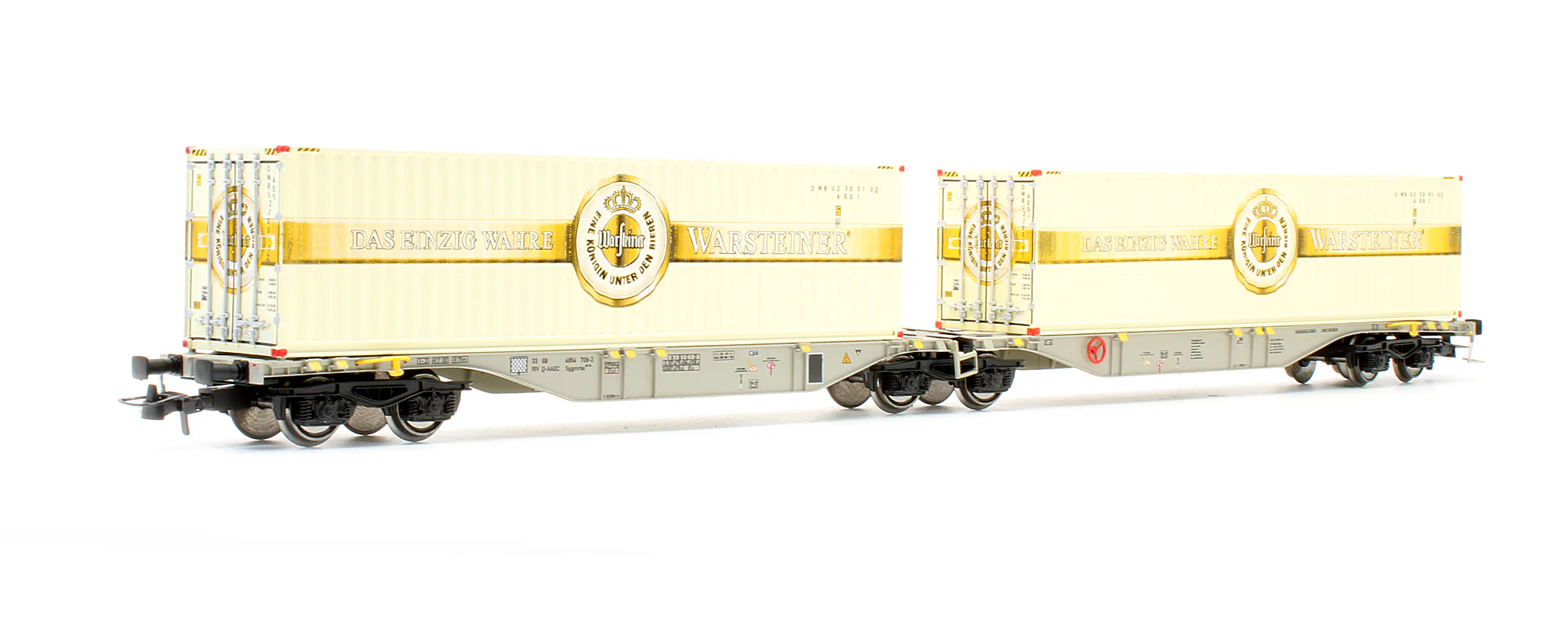 Pre-Owned Container Car SGGMRSS 90 AAE / Warsteiner 709-2 Two 40ft Containers - Image 2