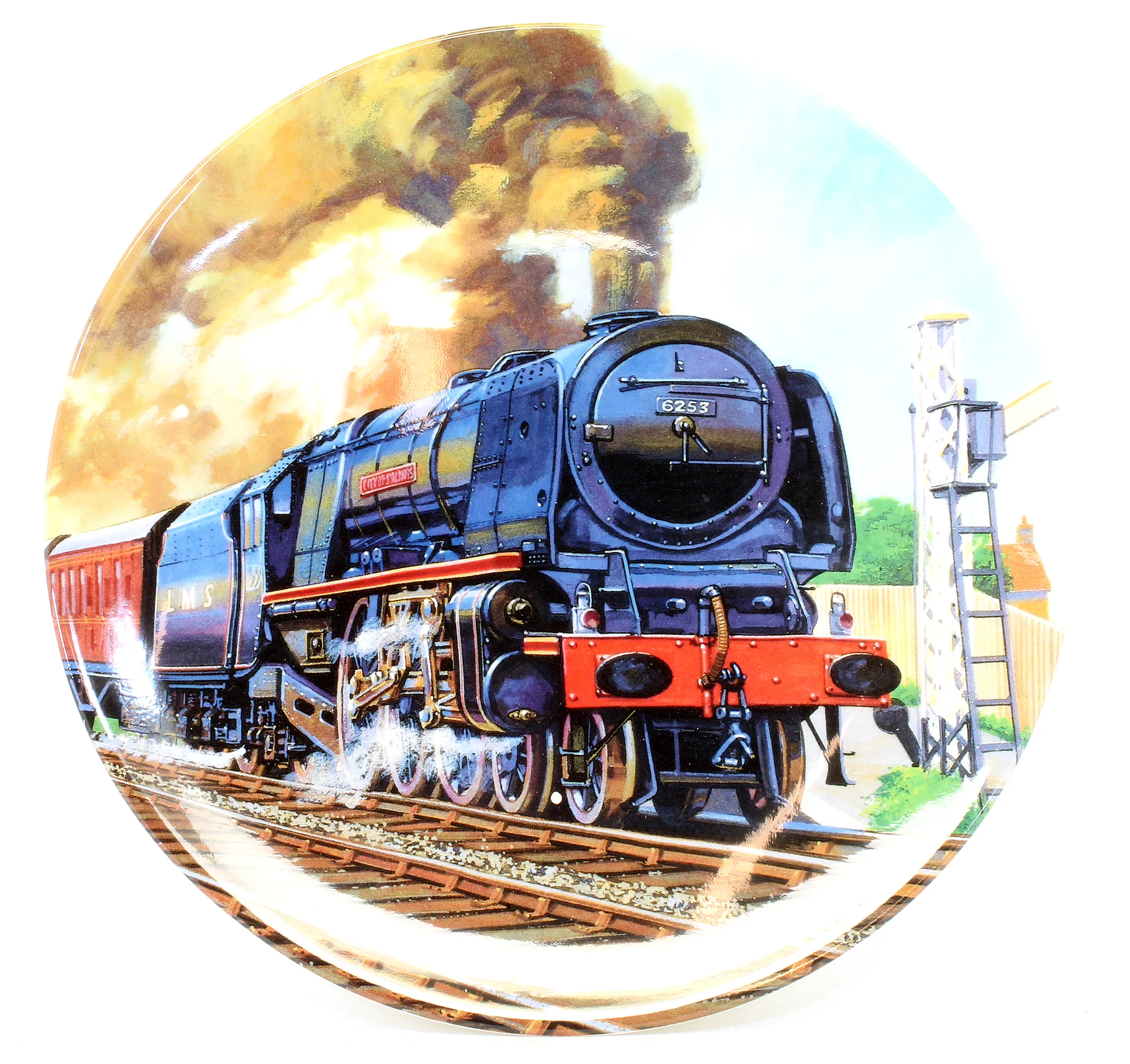 Pre-Owned R459 LMS Black Coronation Class 4-6-2 'City Of St. Albans' 6253 Steam Locomotive Limited Edition With Royal Doulton Plate - Image 2