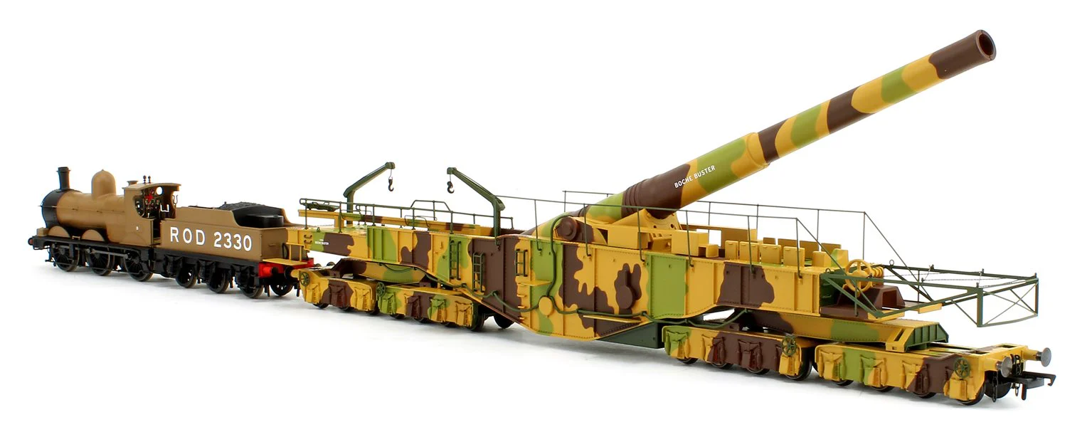 Pre-Owned Rail Gun Pack - WWI Boche Buster Camouflage Railgun with ROD 2330 Khaki 0-6-0 Dean Goods Locomotive - Image 2