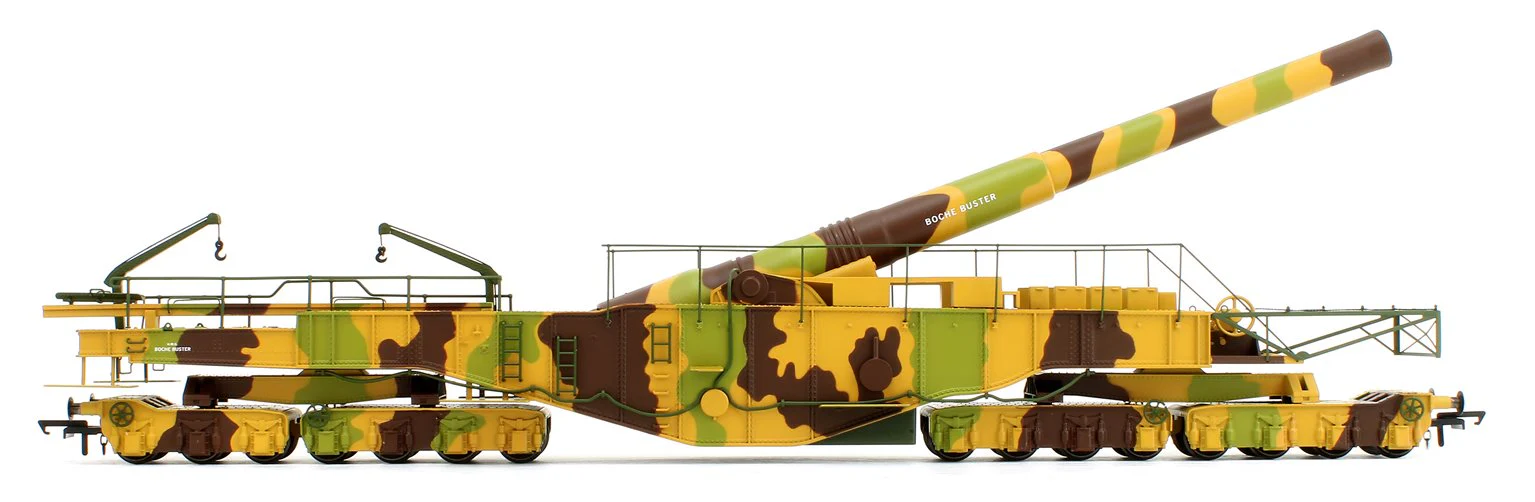 Pre-Owned Rail Gun Pack - WWI Boche Buster Camouflage Railgun with ROD 2330 Khaki 0-6-0 Dean Goods Locomotive - Image 6