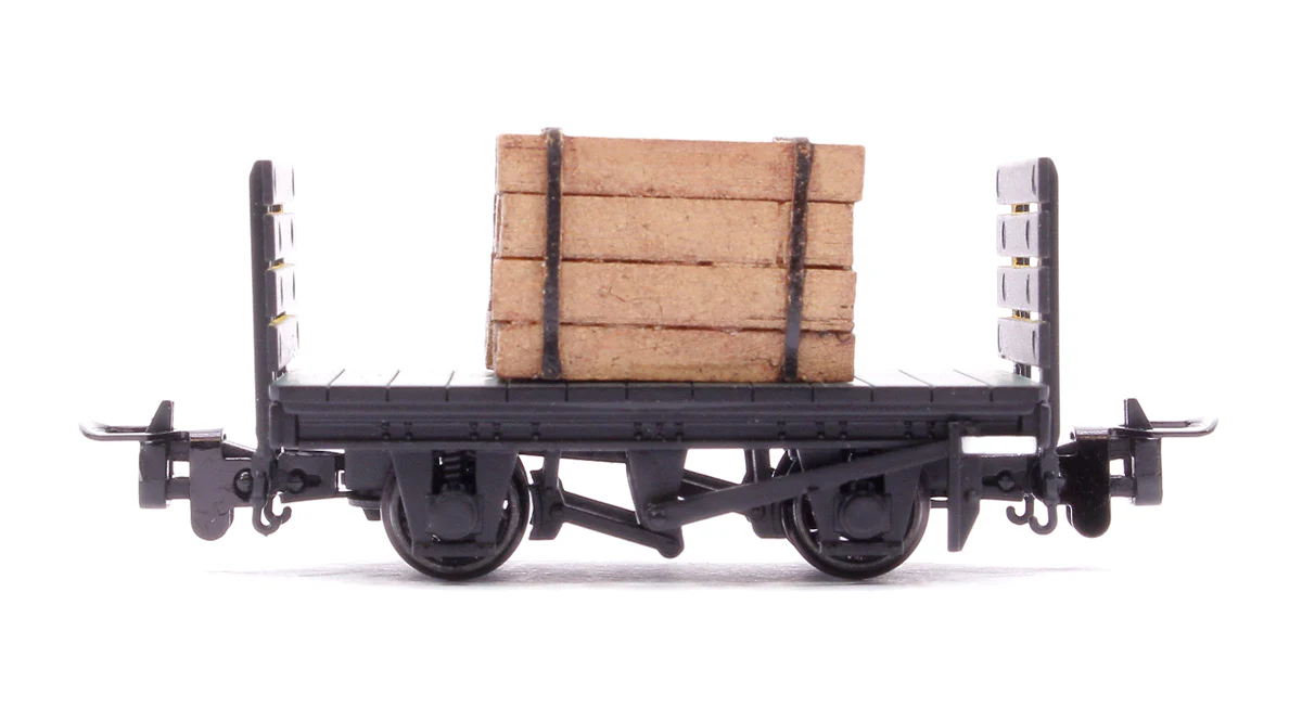 Pre-Owned 393-175 RNAD Flat Wagon Planked Ends RNAD Dean Hill With Sleeper Load No. DH314 37 - Image 2