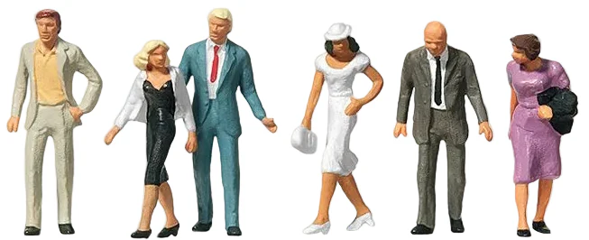 Walking Passers By (6) Exclusive Figure Set