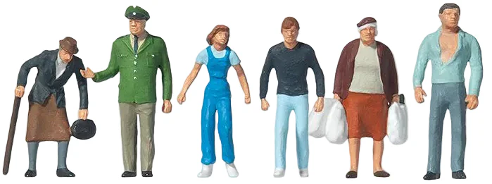 Passers By (5) with Policeman Exclusive Figure Set