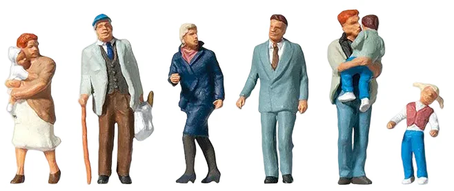 Passers By with Children (6) Exclusive Figure Set