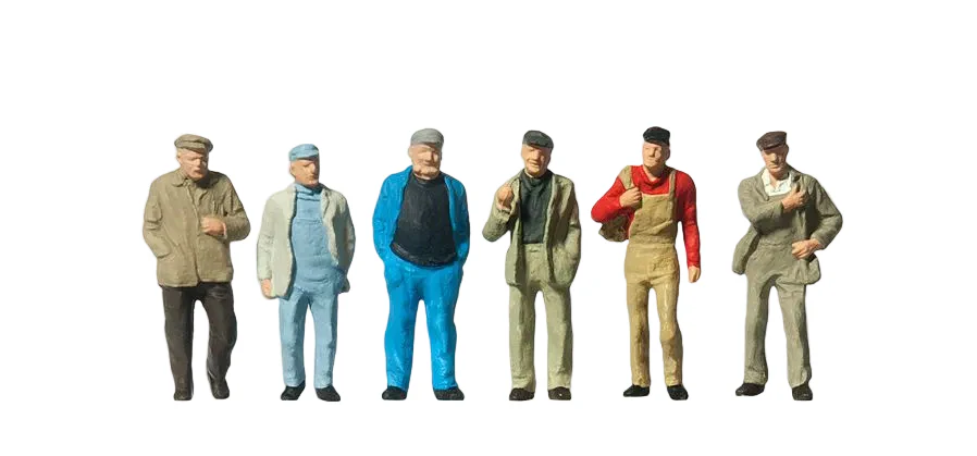 Walking Workers (6) Standard Figure Set