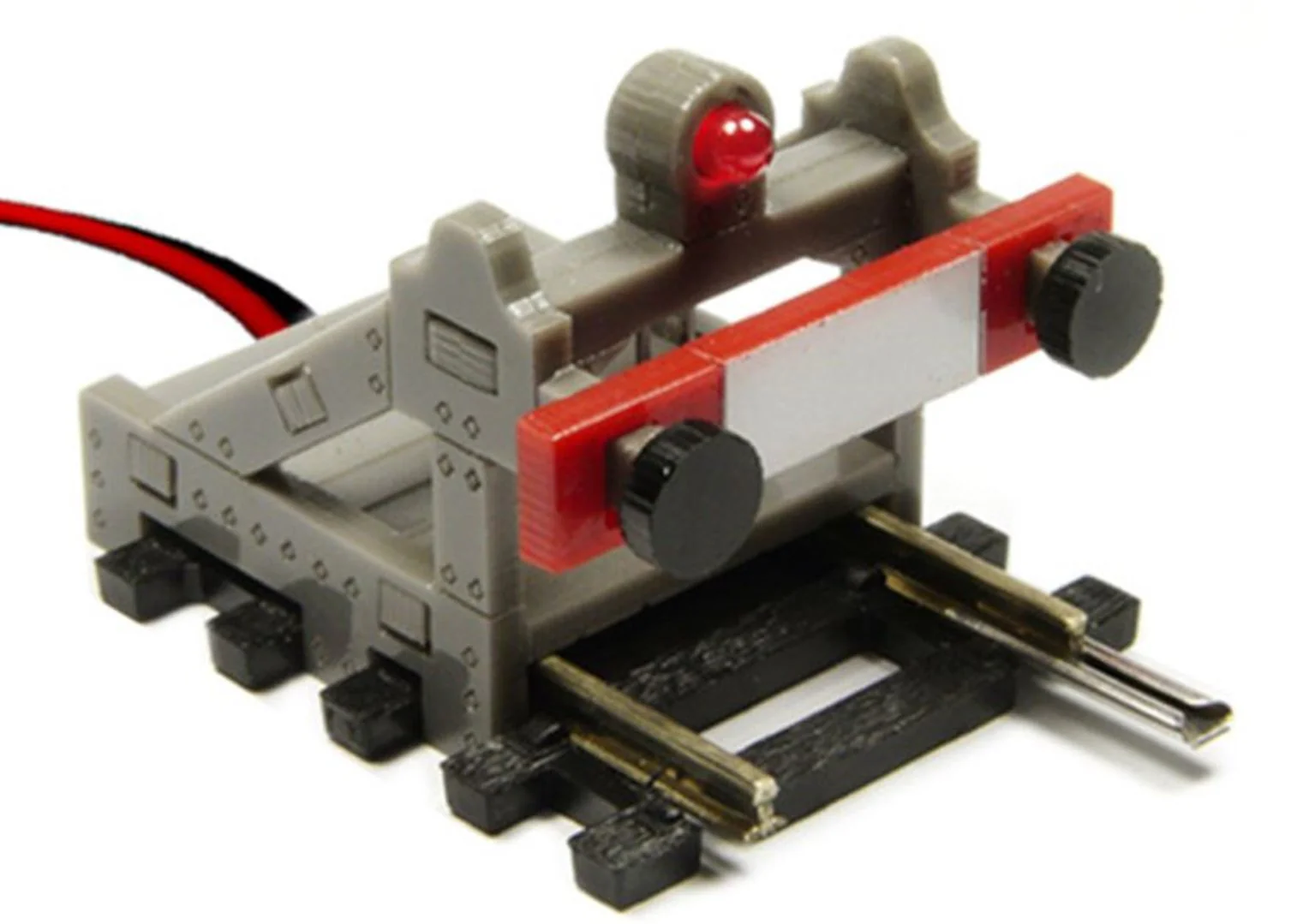 PBF-HO-04 HO/OO Scale Buffer Stop w/Light (DC, DCC, Wired) Color Grey