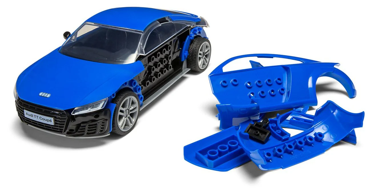 J6054 QUICKBUILD Audi TT Coupe - Blue Model Kit - Image 5