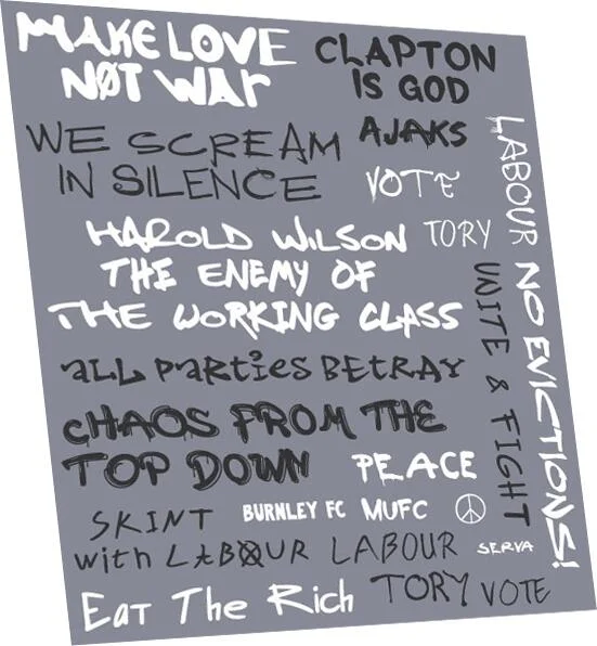 Political graffiti: 1960s OO Gauge Waterslide Decals Transfer