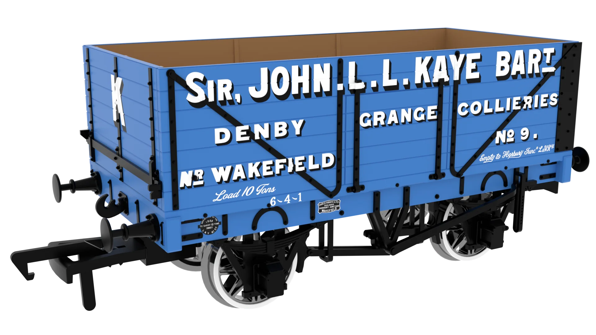 7 Plank 1907 Railway Clearing House Private Owner Open Wagon Sir John L. L. Kaye Bart. No.9