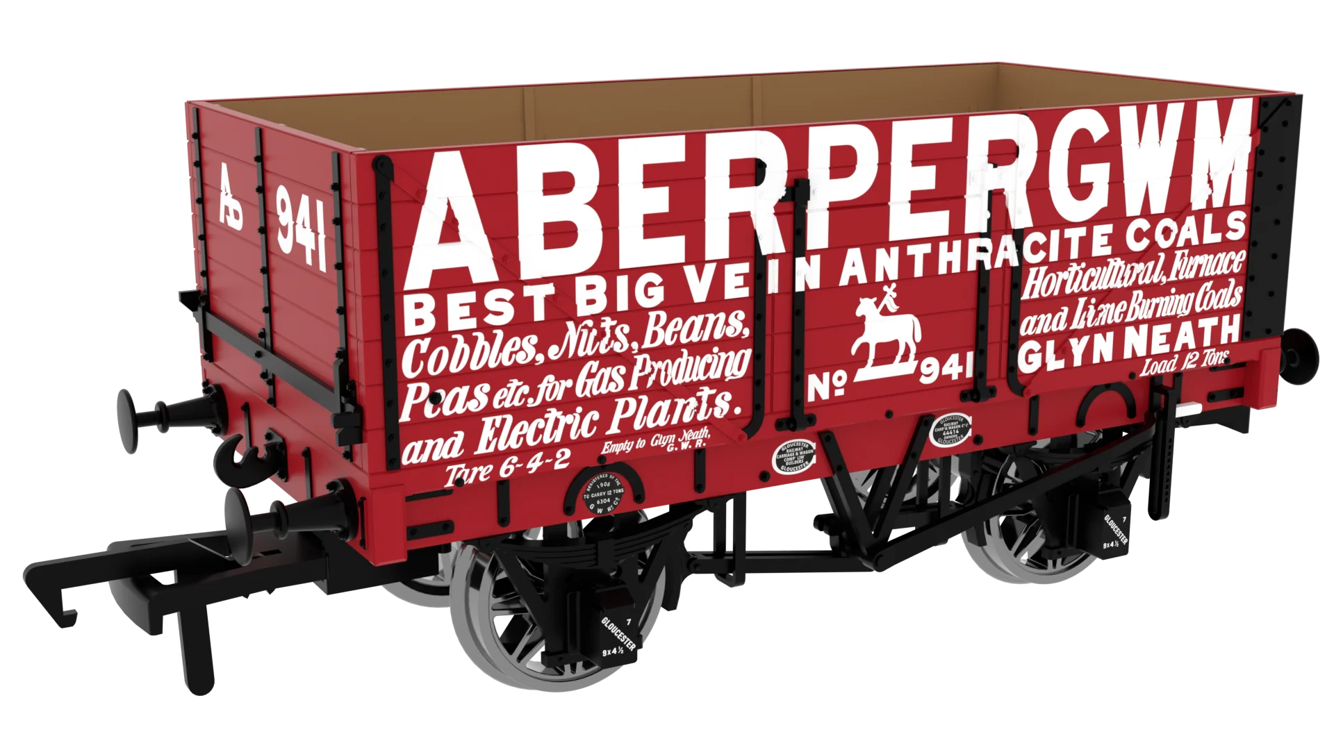 7 Plank 1907 Railway Clearing House Private Owner Open Wagon Aberpergwm No.941