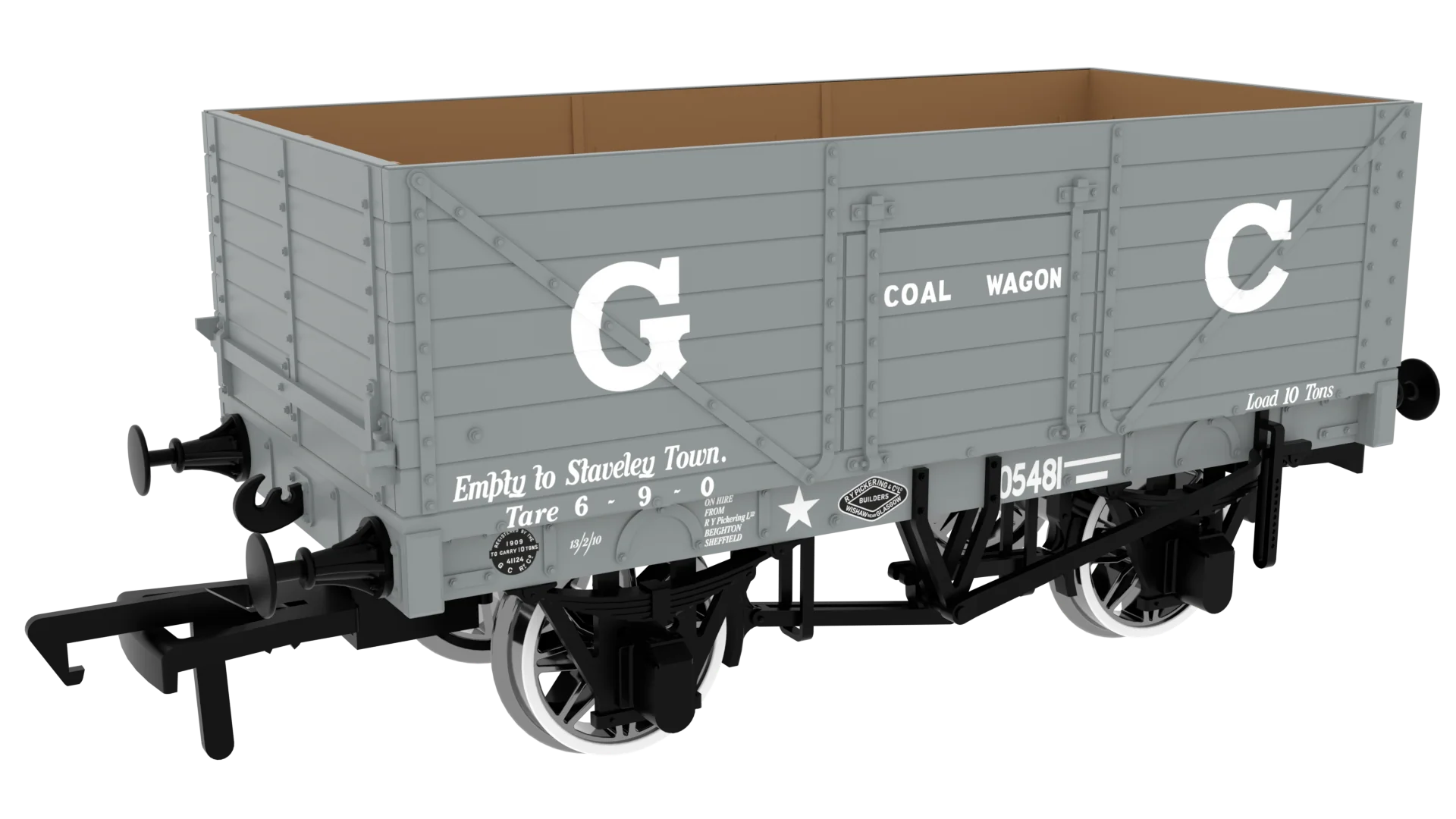 7 Plank 1907 Railway Clearing House Private Owner Open Wagon Great Central No.05481