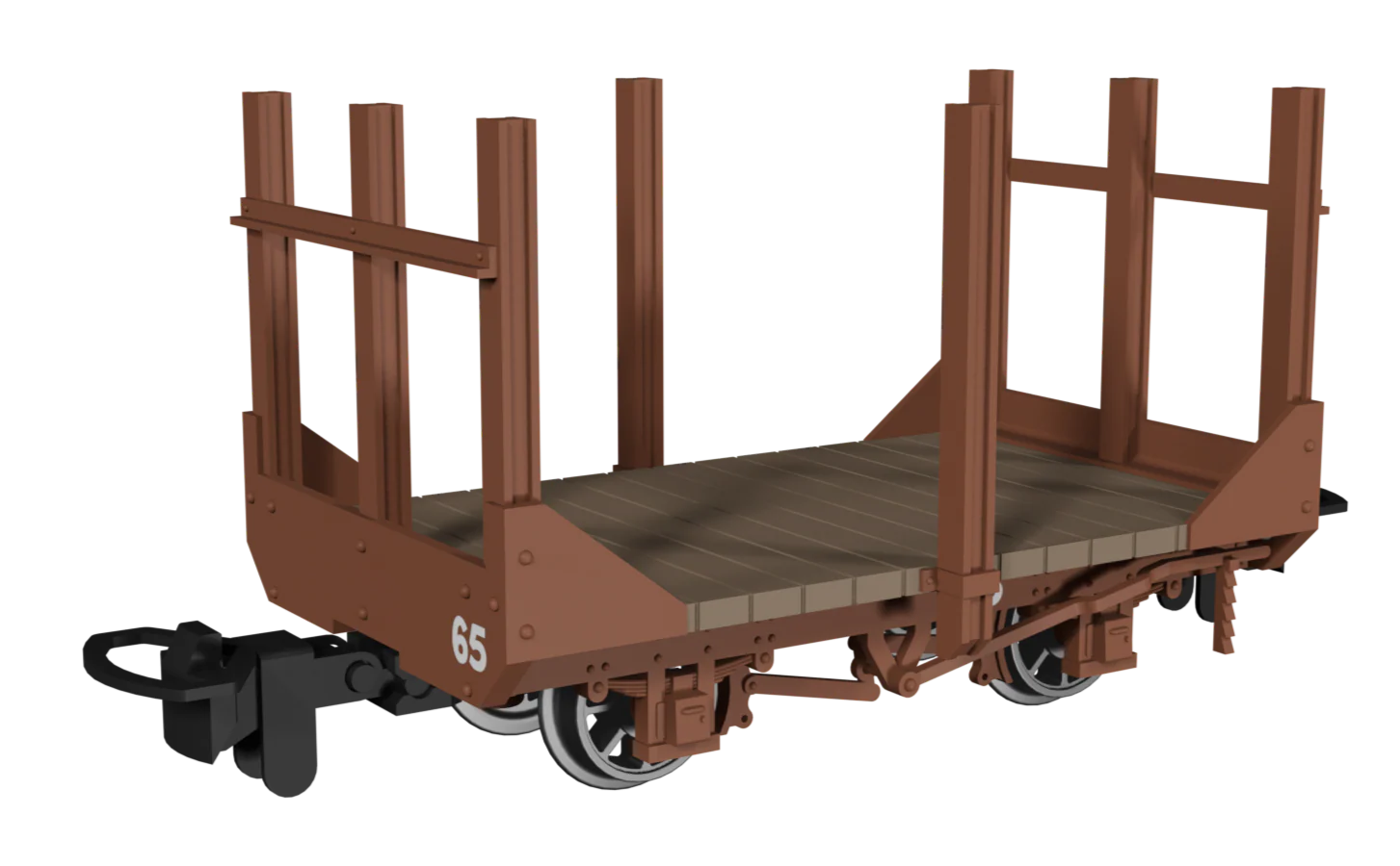Stake Wagon -  Plain Rusty Brown No.65
