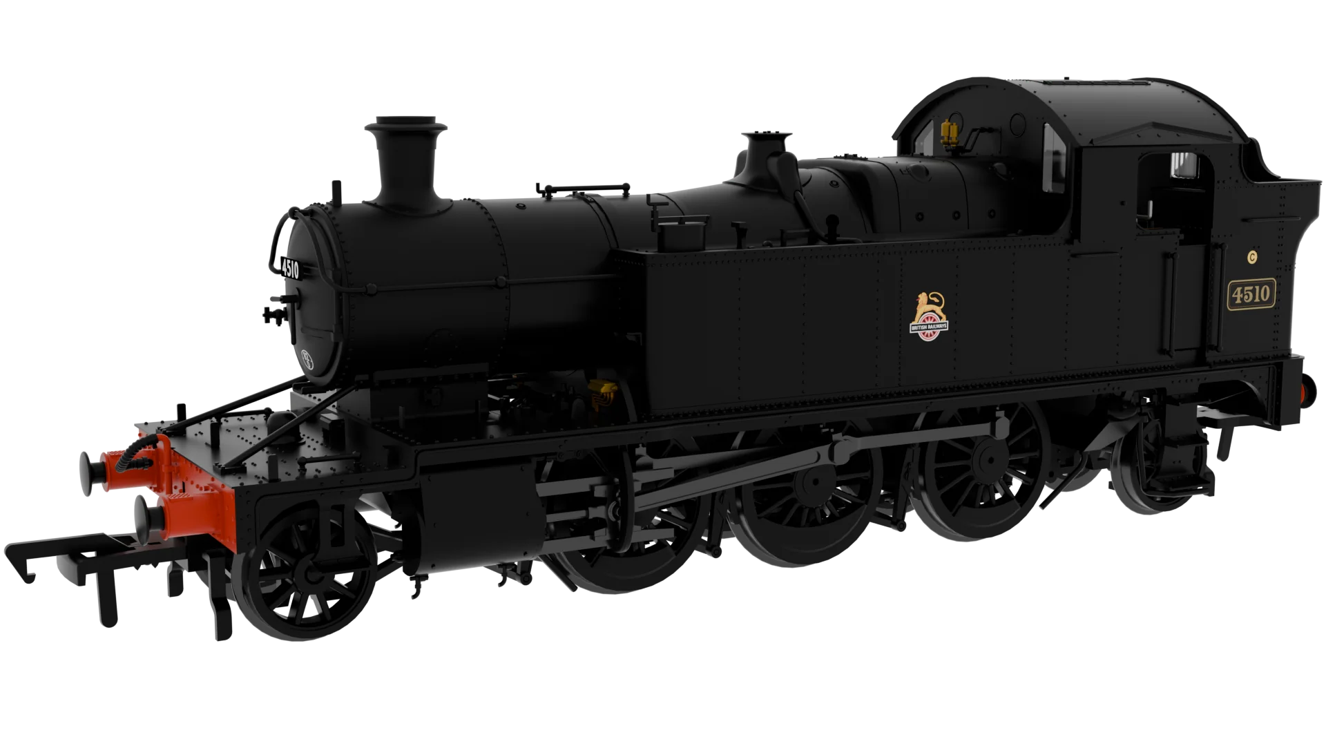 GWR 45xx No.4510 BR Early Crest Plain Black (Small Crest) Steam Locomotive