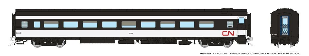 100374 HO Lightweight Coach: CN - Wet Noodle Scheme: #5599