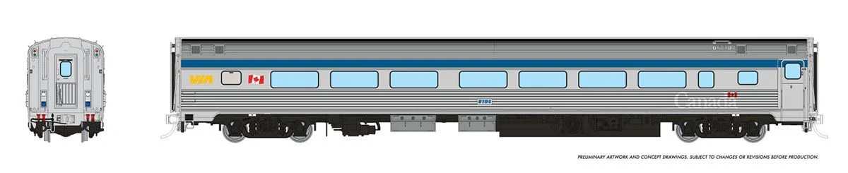 115117 HO Budd Coach w/HEP: VIA Rail - Canada Scheme: #8112