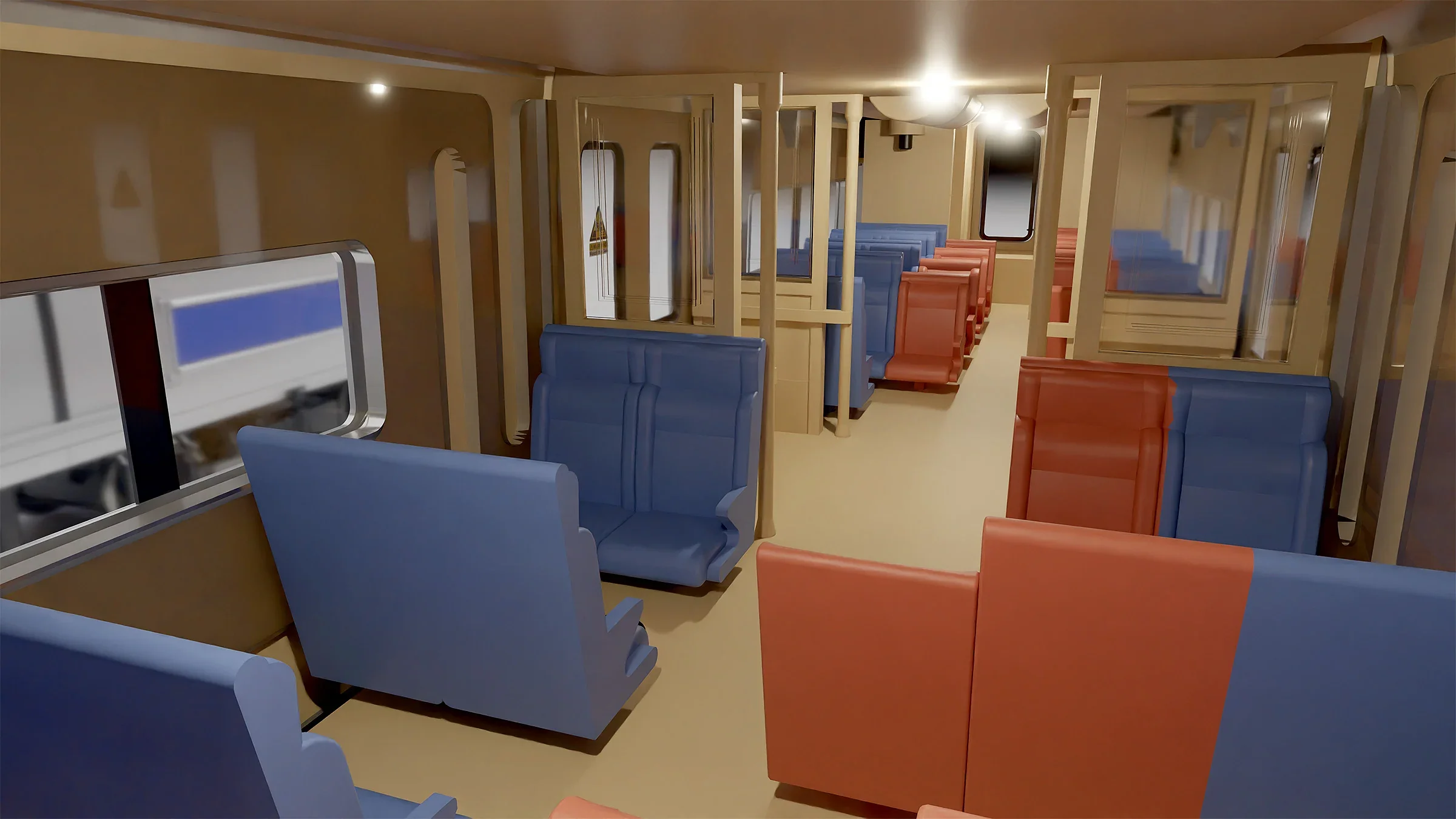 207506 HO Budd M3 set (DC/DCC/Sound): LIRR/MTA - Blue Stripe / Yellow Ends: #9803 + 9804 - Image 3