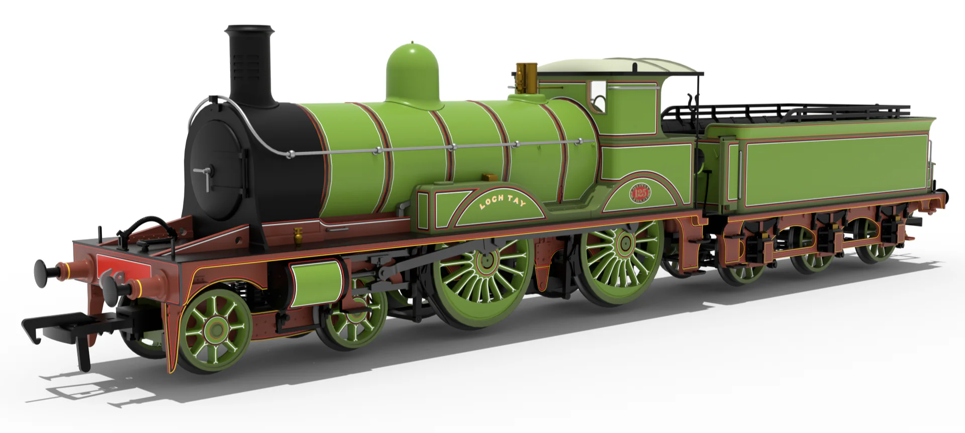 Highland Railway Loch Class 4-4-0 No.125 'Loch Tay' HR Jones Lined Green Steam Locomotive