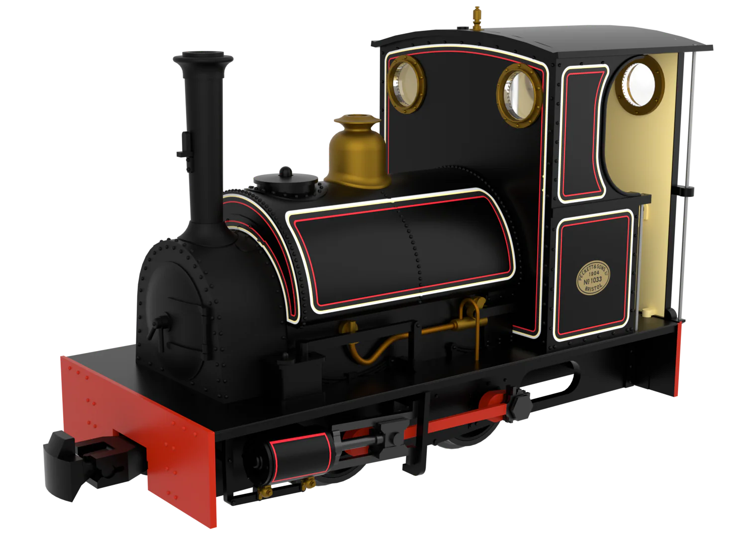 814504 Peckett & Sons Cranmore Class 0-4-0ST Lined Black Steam Locomotive - DCC Fitted