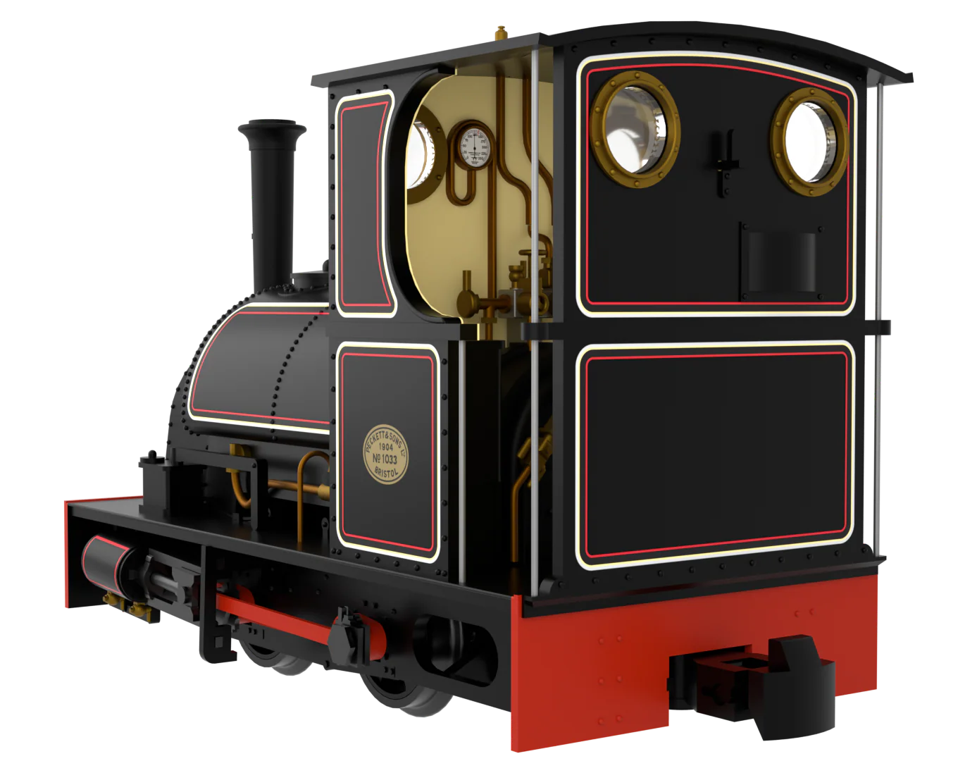 814504 Peckett & Sons Cranmore Class 0-4-0ST Lined Black Steam Locomotive - DCC Fitted - Image 2