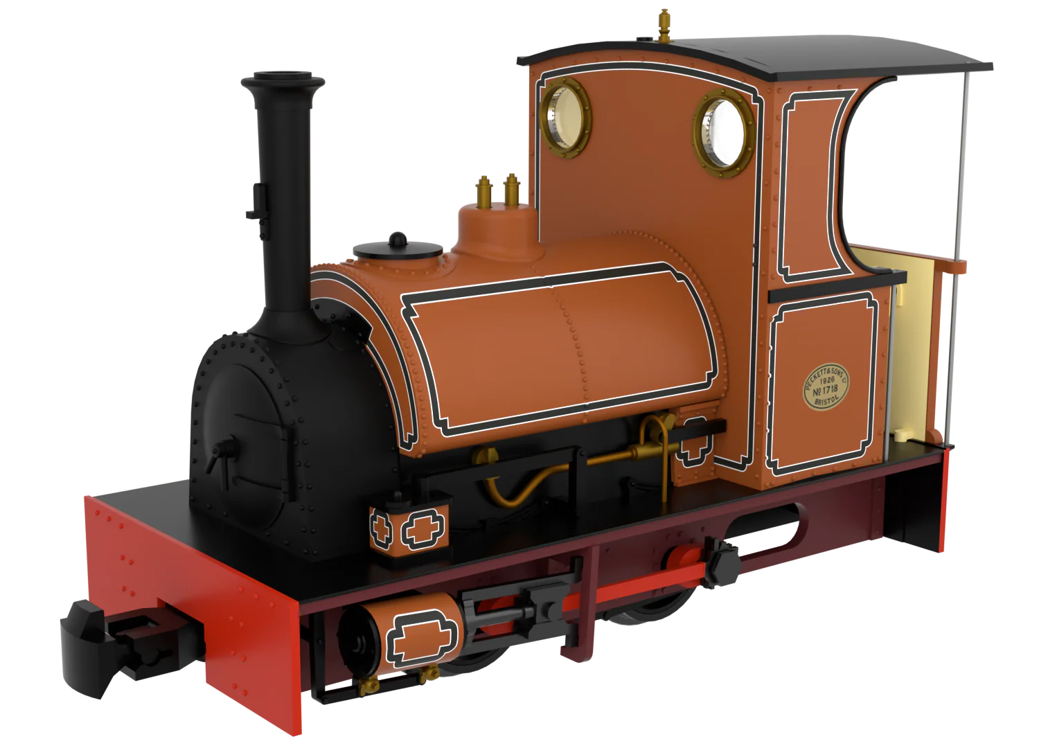 814006 Peckett & Sons Cranmore Class 0-4-0ST Lined Burnt Orange Steam Locomotive