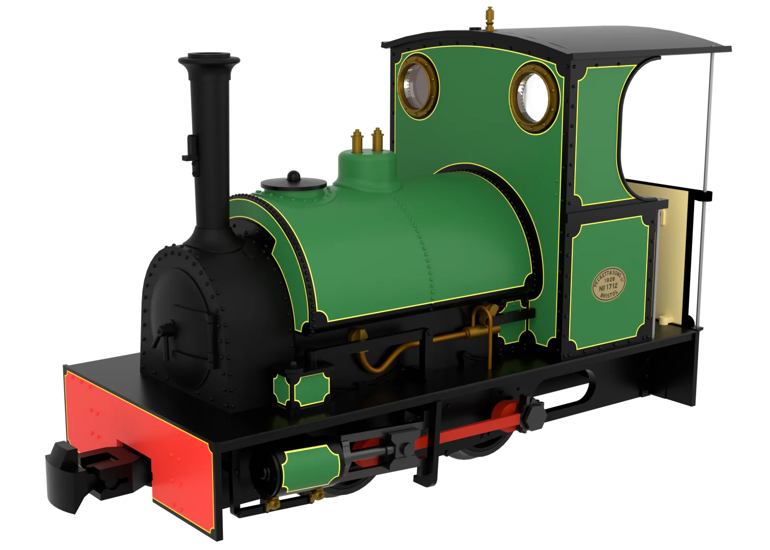 814003 Peckett & Sons Cranmore Class 0-4-0ST Bowaters Style Light Green Steam Locomotive